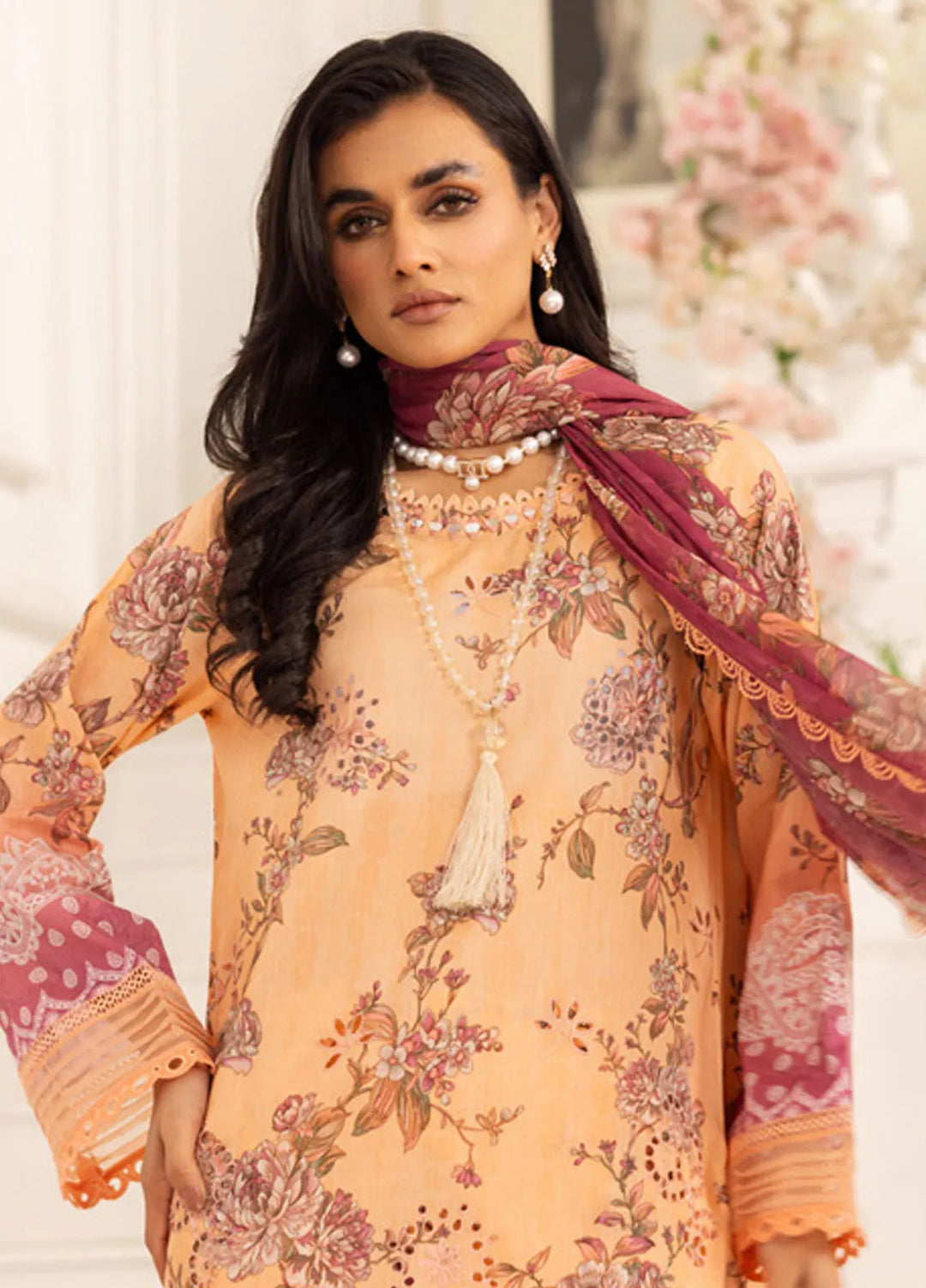 Aafreen by Riaz Arts Embroidered Lawn Suits Unstitched 3 Piece RA25EL AF-190 - Summer Collection