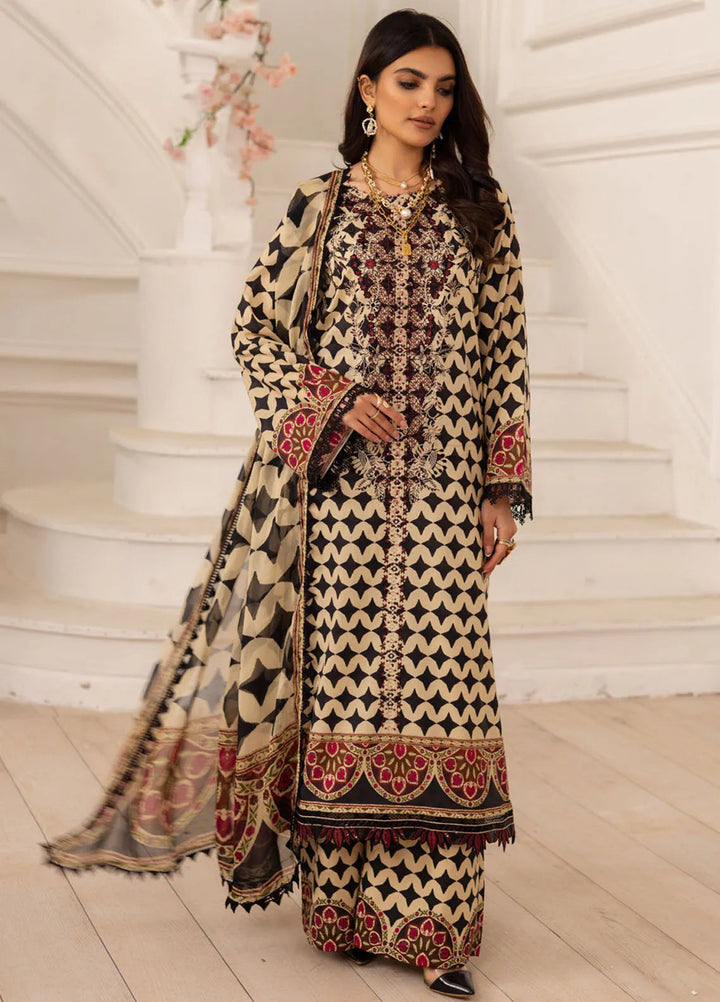 Aafreen by Riaz Arts Embroidered Lawn Suits Unstitched 3 Piece RA25EL AF-191 - Summer Collection