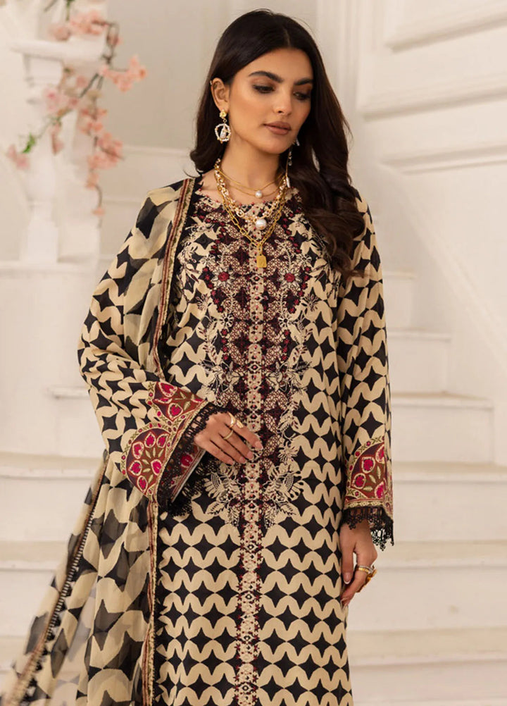 Aafreen by Riaz Arts Embroidered Lawn Suits Unstitched 3 Piece RA25EL AF-191 - Summer Collection