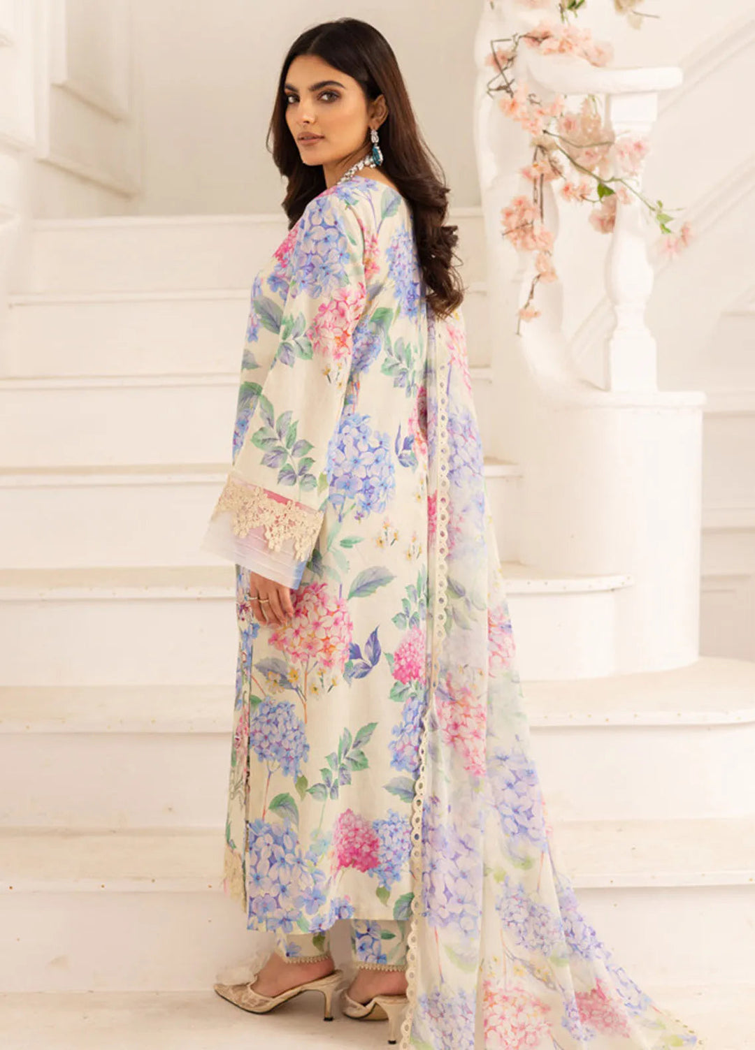 Aafreen by Riaz Arts Embroidered Lawn Suits Unstitched 3 Piece RA25EL AF-192 - Summer Collection