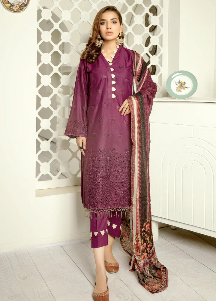 Aafreen By Riaz Arts Embroidered Lawn Suits Unstitched 3 Piece RA21-AF11 79 - Summer Collection