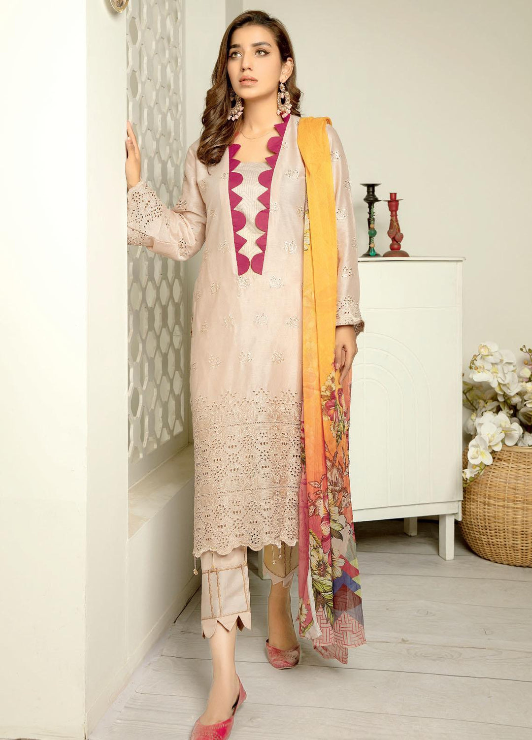 Aafreen By Riaz Arts Embroidered Lawn Suits Unstitched 3 Piece RA21-AF11 80 - Summer Collection