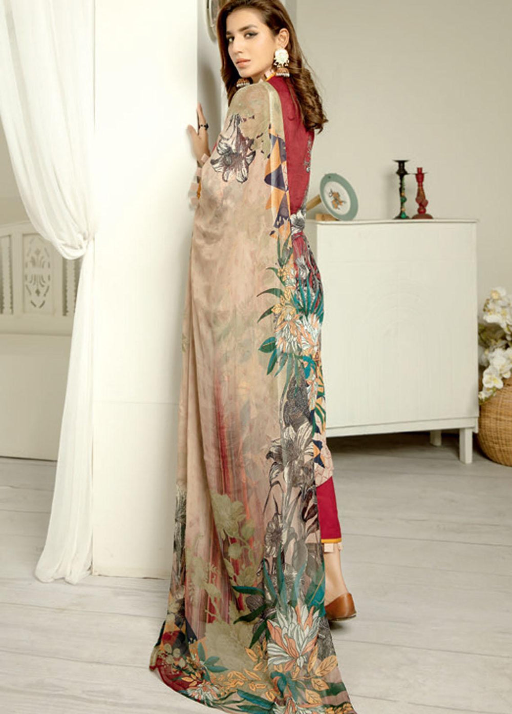Aafreen By Riaz Arts Embroidered Lawn Suits Unstitched 3 Piece RA21-AF11 85 - Summer Collection