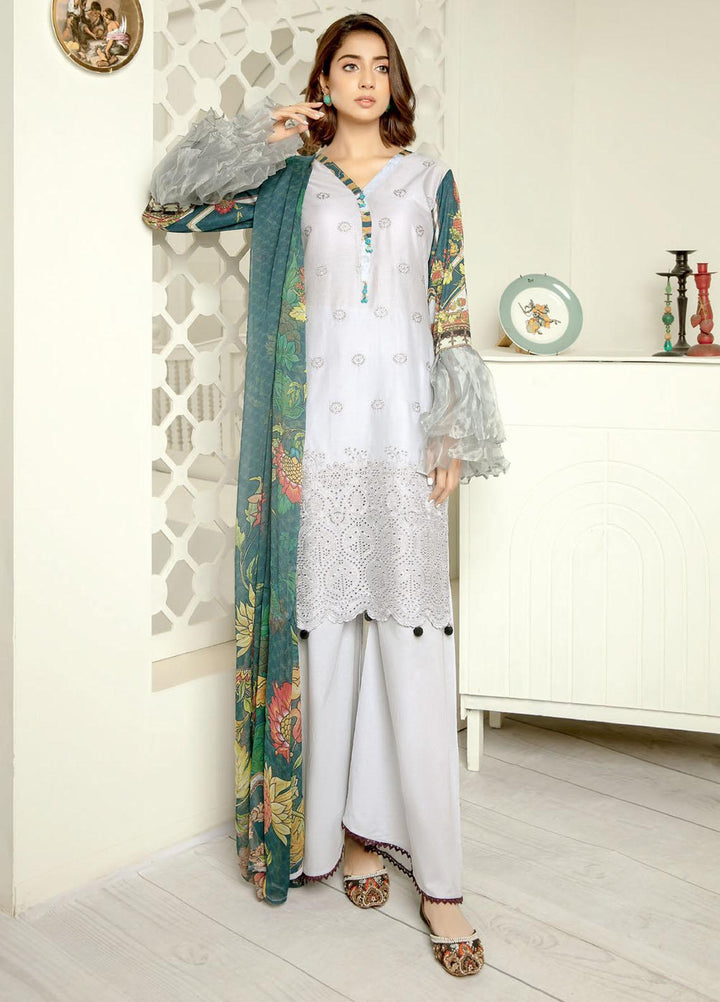 Aafreen By Riaz Arts Embroidered Lawn Suits Unstitched 3 Piece RA21-AF11 86 - Summer Collection