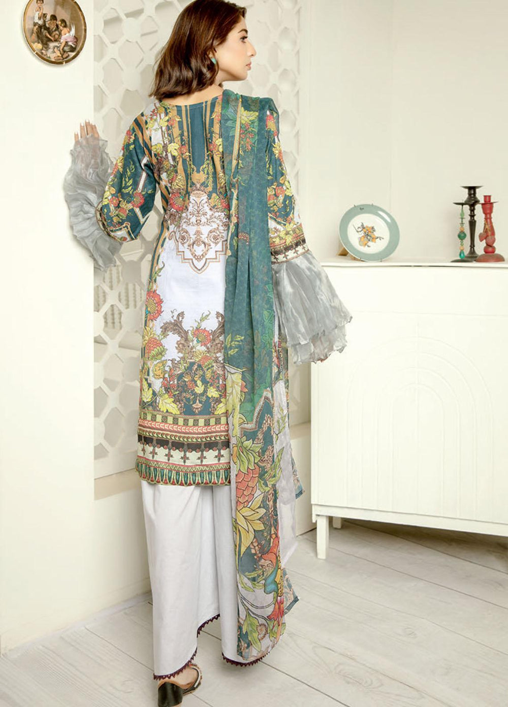 Aafreen By Riaz Arts Embroidered Lawn Suits Unstitched 3 Piece RA21-AF11 86 - Summer Collection