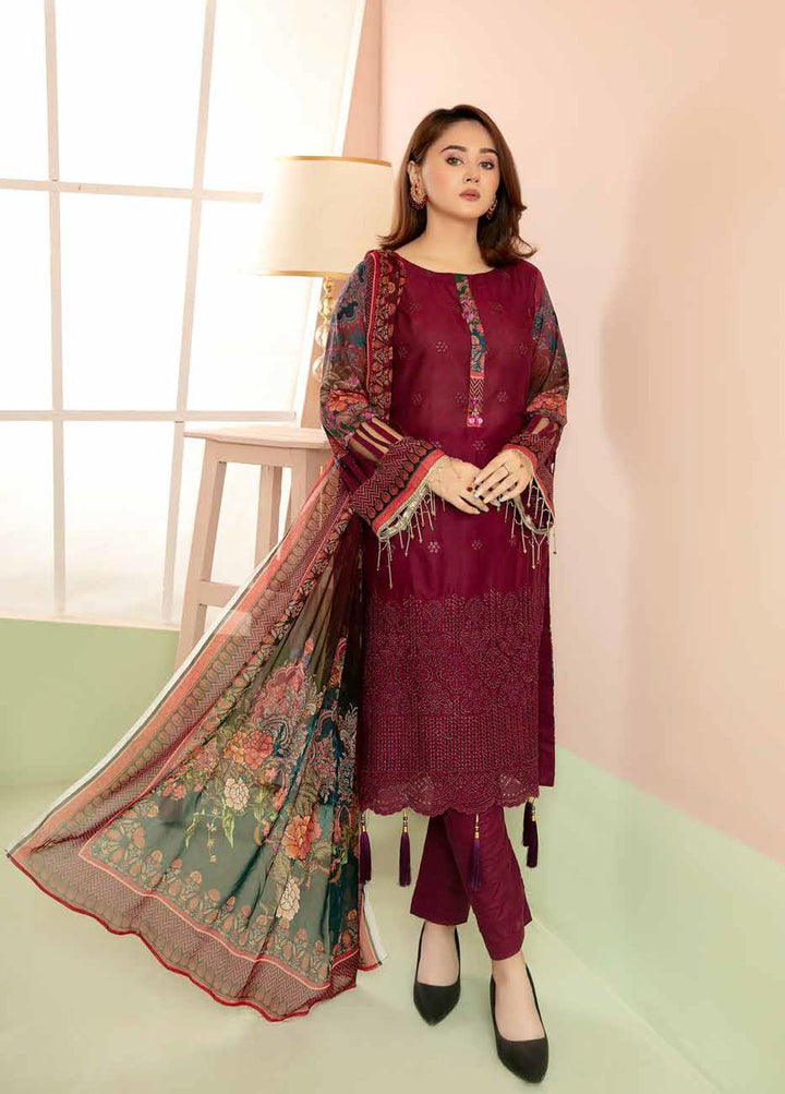 Aafreen By Riaz Arts Embroidered Lawn Suits Unstitched 3 Piece RA21-AF8 69 - Summer Collection