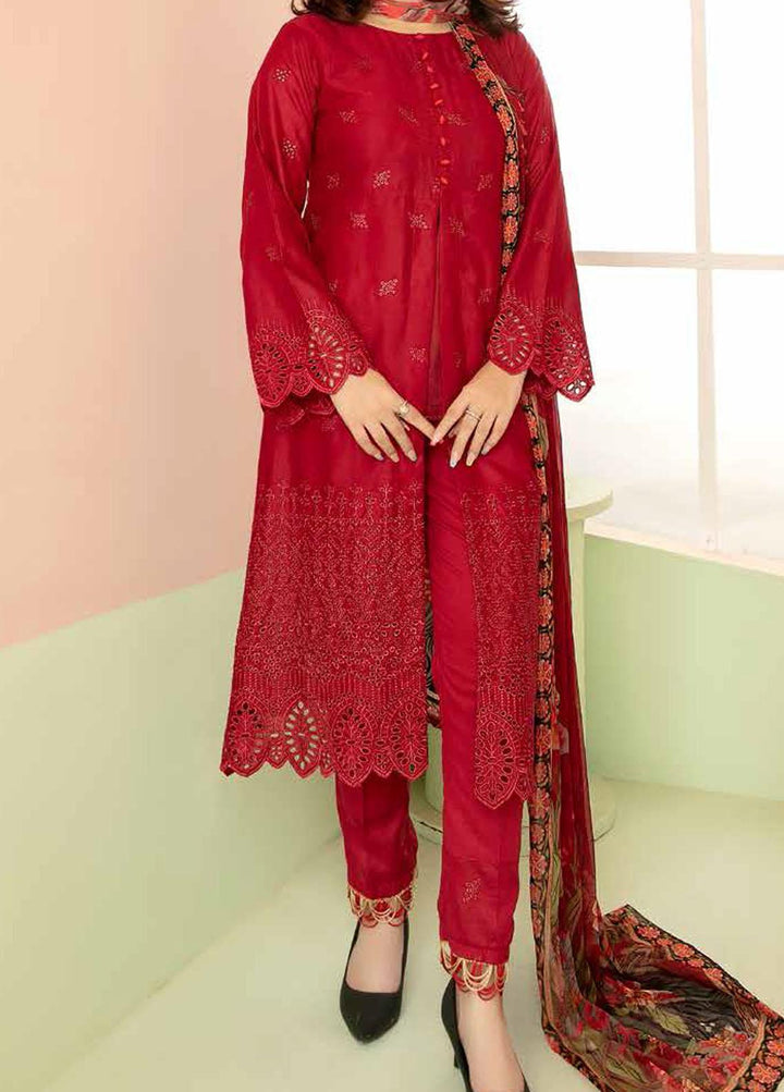 Aafreen By Riaz Arts Embroidered Lawn Suits Unstitched 3 Piece RA21-AF8 75 - Summer Collection