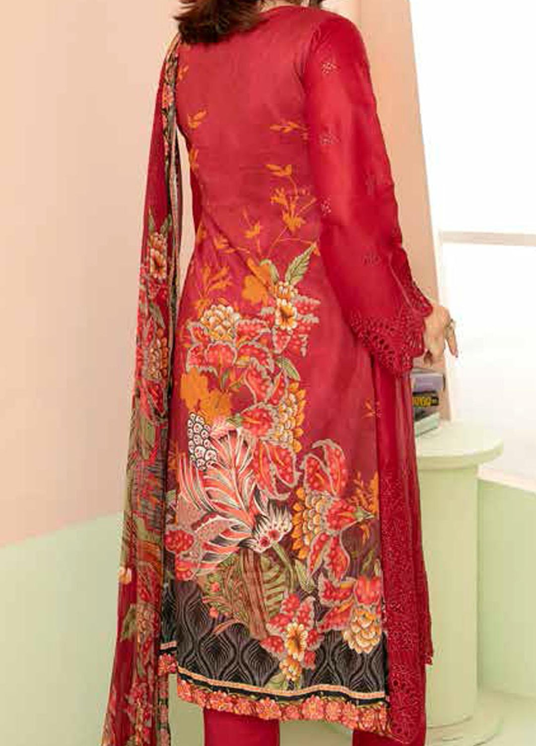 Aafreen By Riaz Arts Embroidered Lawn Suits Unstitched 3 Piece RA21-AF8 75 - Summer Collection