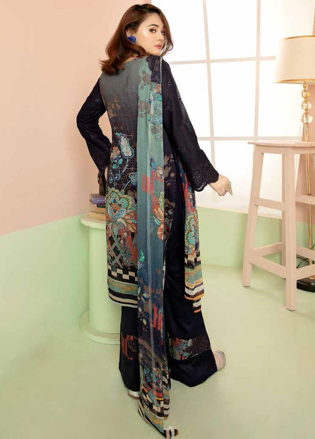 Aafreen By Riaz Arts Embroidered Lawn Suits Unstitched 3 Piece RA21-AF8 77 - Summer Collection