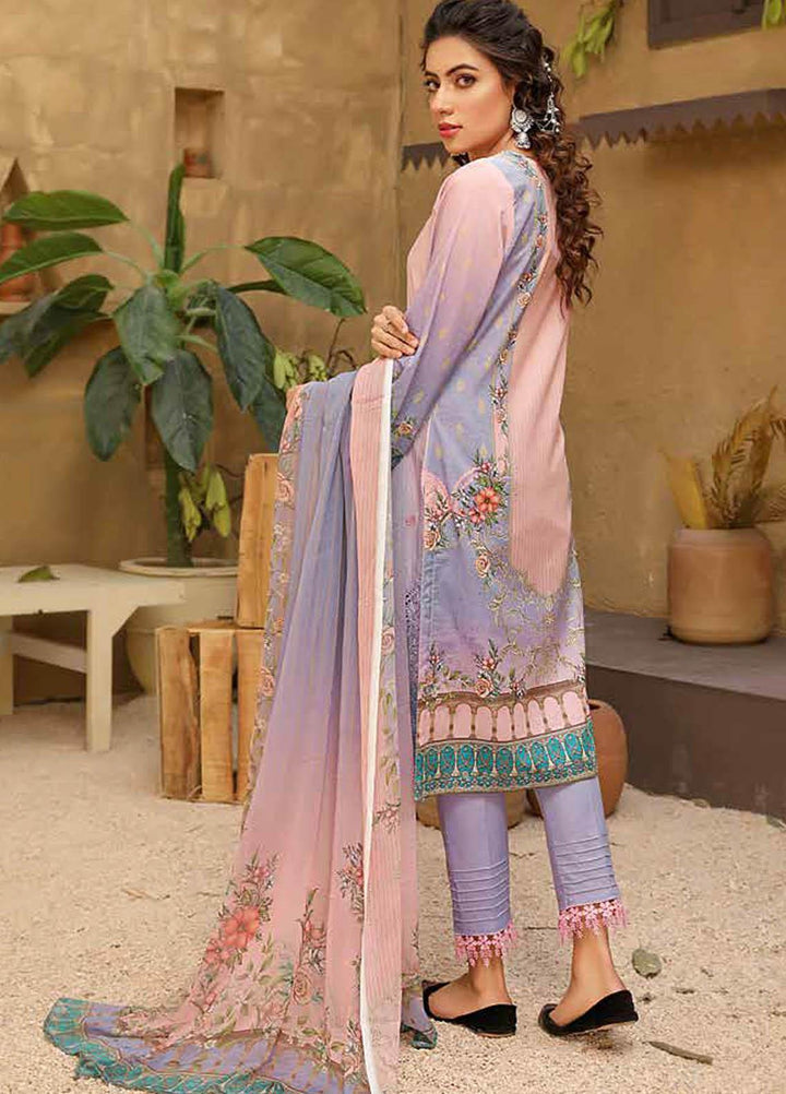 Aafreen by Riaz Arts Embroidered Lawn Suits Unstitched 3 Piece RA21AF 18 - Summer Collection