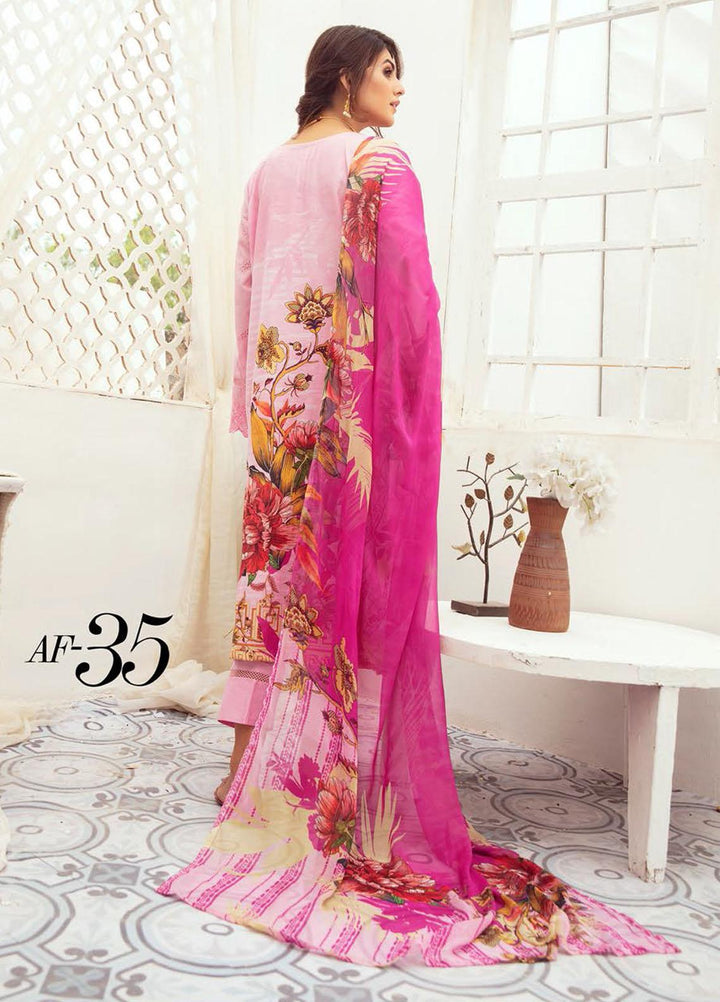 Aafreen By Riaz Arts Embroidered Lawn Suits Unstitched 3 Piece RA21-A6 35 - Summer Collection