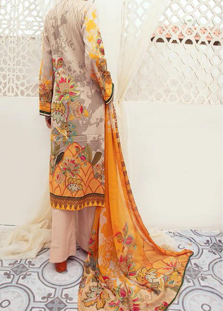 Aafreen By Riaz Arts Embroidered Lawn Suits Unstitched 3 Piece RA21-A6 36 - Summer Collection