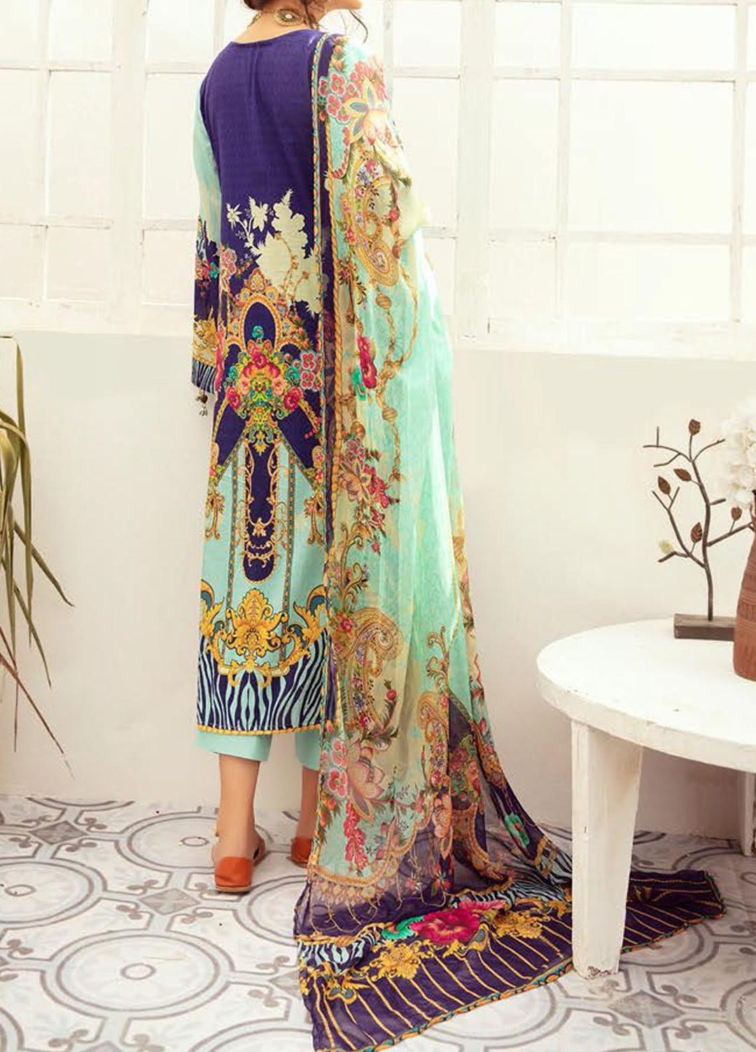 Aafreen By Riaz Arts Embroidered Lawn Suits Unstitched 3 Piece RA21-A6 37 - Summer Collection