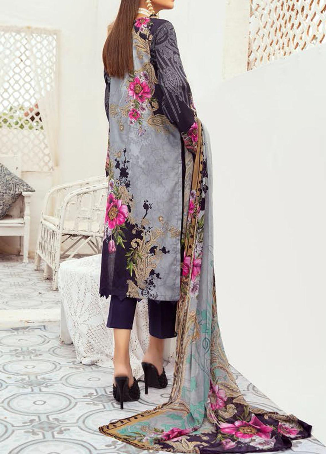 Aafreen By Riaz Arts Embroidered Lawn Suits Unstitched 3 Piece RA21-A6 39 - Summer Collection