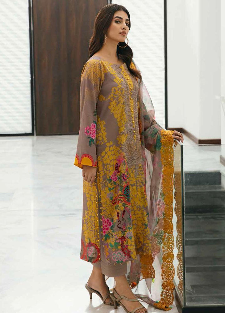 Aaghaz By Charizma Embroidered Lawn Suits Unstitched 3 Piece CRZ23AG AG-05A - Summer Collection