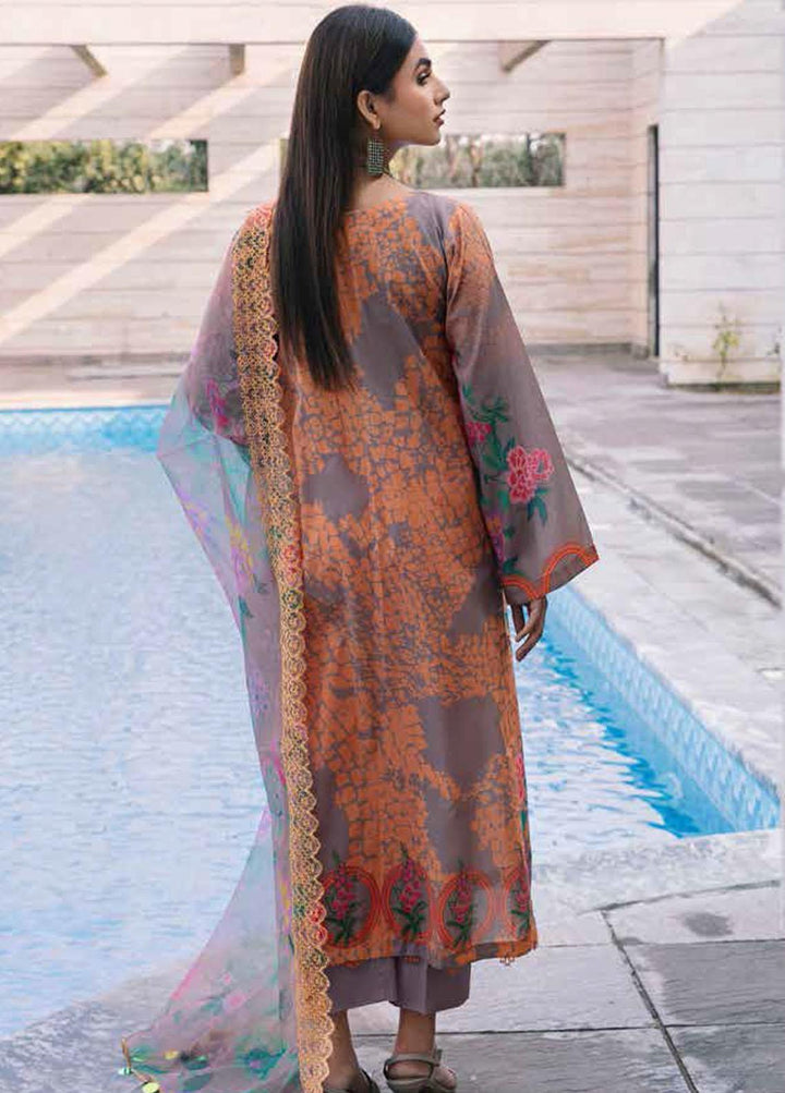 Aaghaz By Charizma Embroidered Lawn Suits Unstitched 3 Piece CRZ23AG AG-05B - Summer Collection