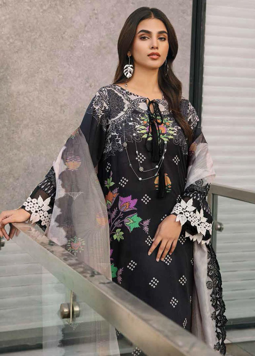 Aaghaz By Charizma Embroidered Lawn Suits Unstitched 3 Piece CRZ23AG AG-08 - Summer Collection