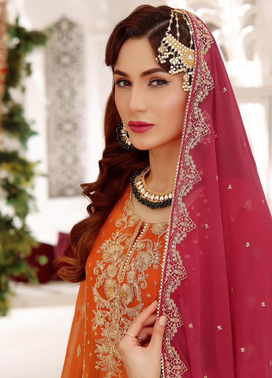Aaina By Awwal Embroidered Chiffon Suits Unstitched 3 Piece AW23A D-02 Tarzz - Luxury Collection