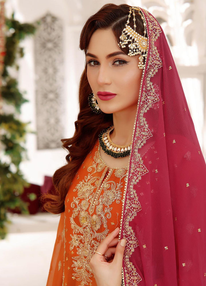Aaina By Awwal Embroidered Chiffon Suits Unstitched 3 Piece AW23A D-02 Tarzz - Luxury Collection