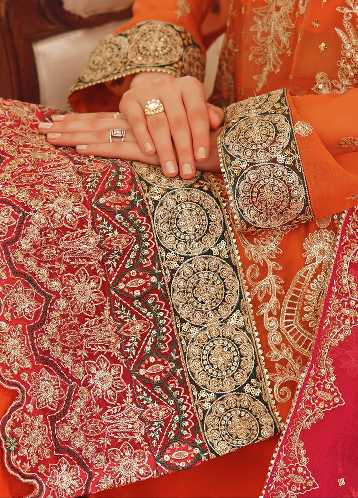 Aaina By Awwal Embroidered Chiffon Suits Unstitched 3 Piece AW23A D-02 Tarzz - Luxury Collection