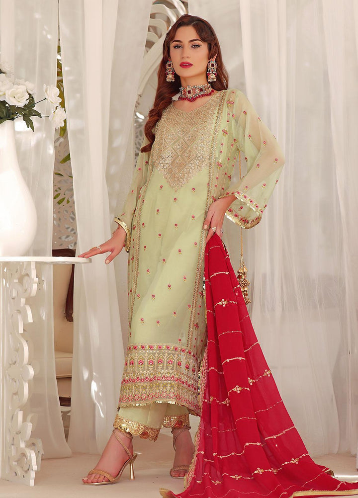 Aaina By Awwal Embroidered Chiffon Suits Unstitched 3 Piece AW23A D-05 Sahal - Luxury Collection