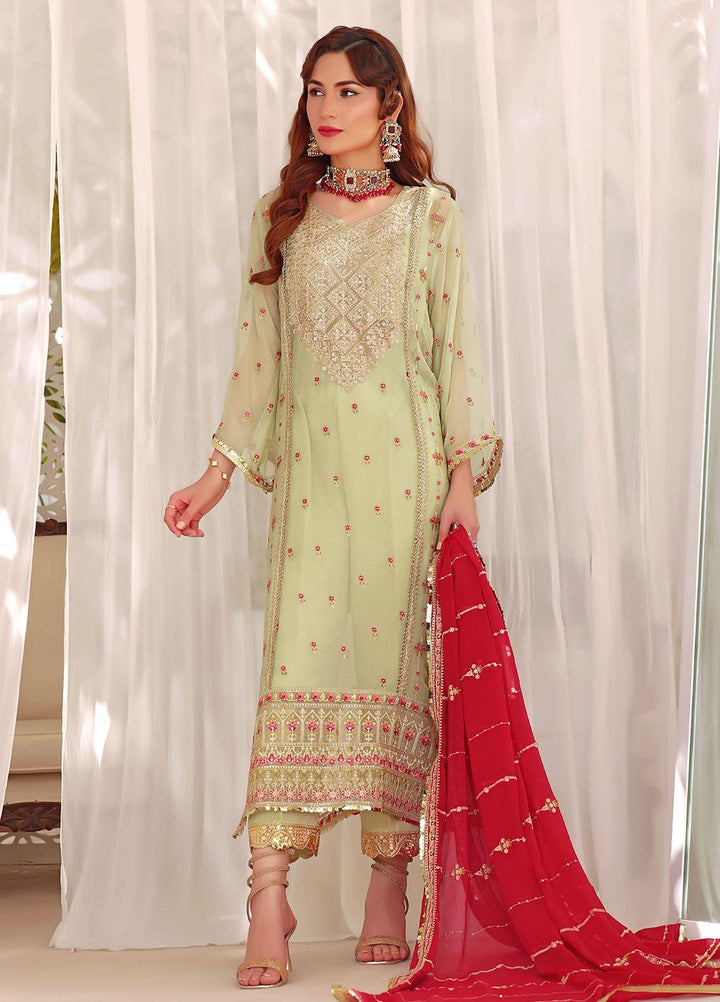 Aaina By Awwal Embroidered Chiffon Suits Unstitched 3 Piece AW23A D-05 Sahal - Luxury Collection