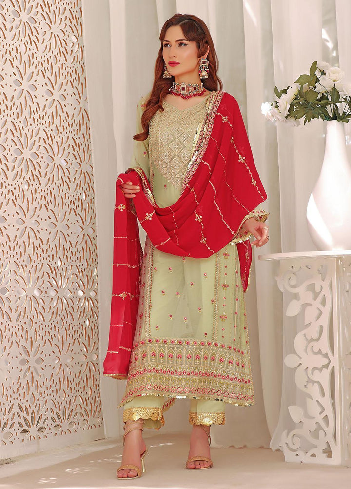 Aaina By Awwal Embroidered Chiffon Suits Unstitched 3 Piece AW23A D-05 Sahal - Luxury Collection