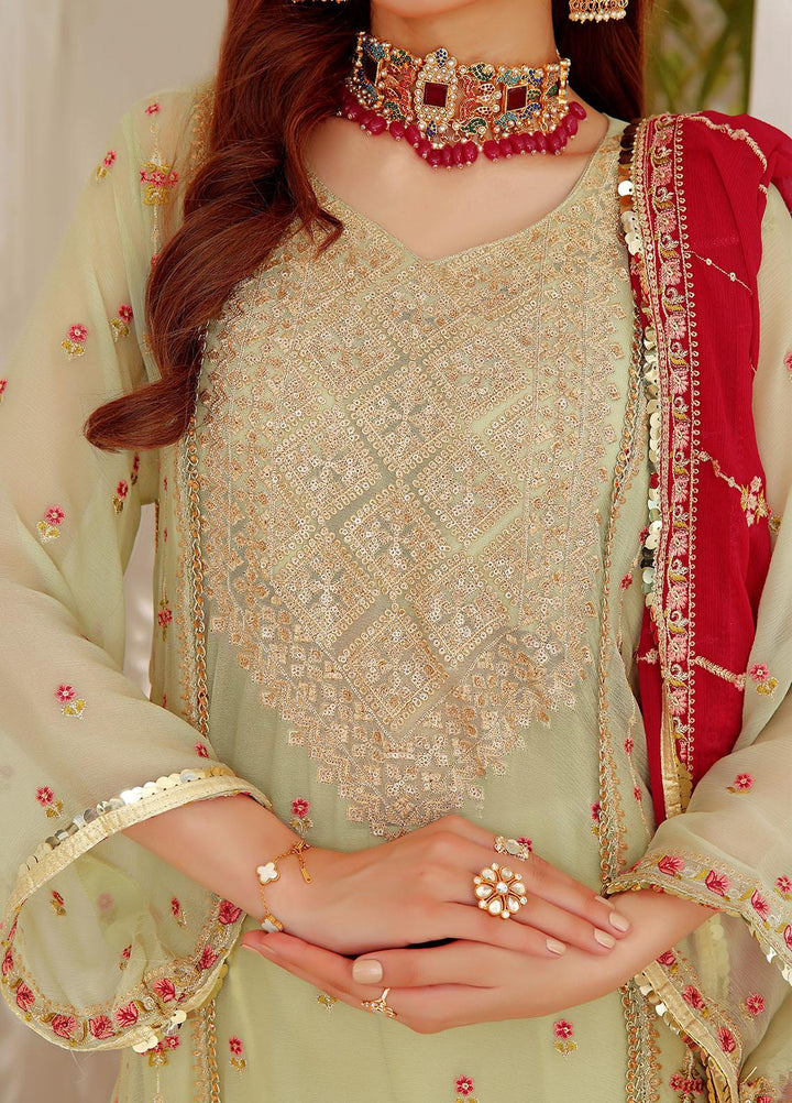 Aaina By Awwal Embroidered Chiffon Suits Unstitched 3 Piece AW23A D-05 Sahal - Luxury Collection