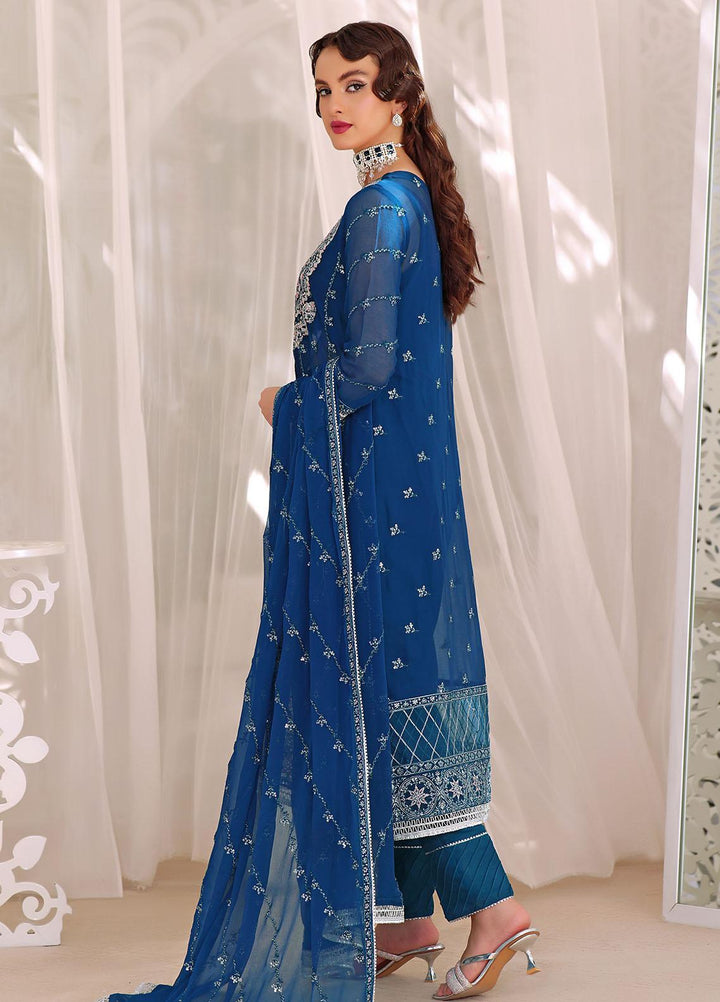 Aaina By Awwal Embroidered Chiffon Suits Unstitched 3 Piece AW23A D-06 Gauhar - Luxury Collection