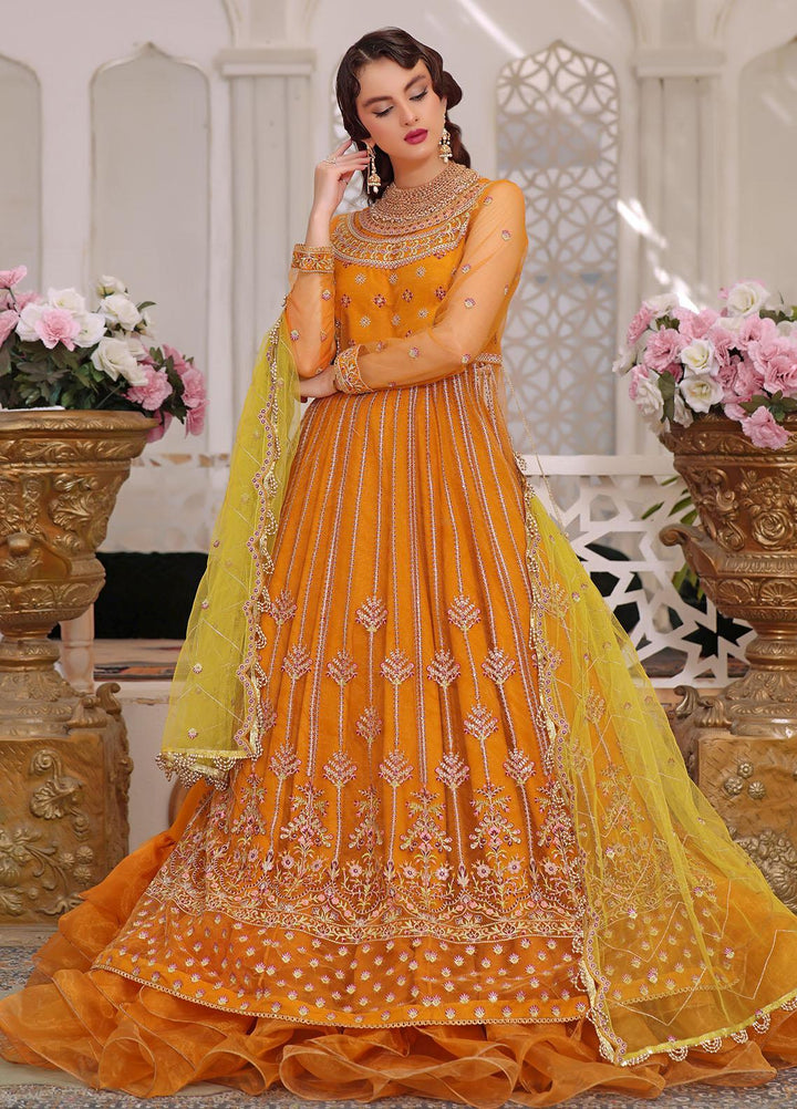 Aaina By Awwal Embroidered Net Suits Unstitched 3 Piece AW23A D-08 Hasnat - Luxury Collection