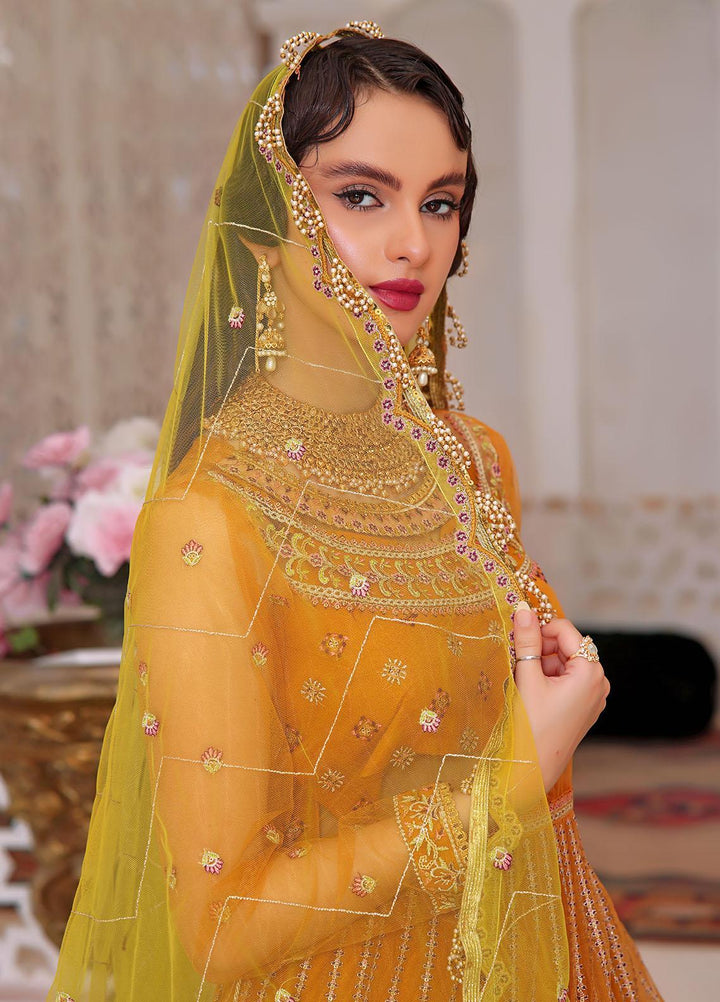 Aaina By Awwal Embroidered Net Suits Unstitched 3 Piece AW23A D-08 Hasnat - Luxury Collection