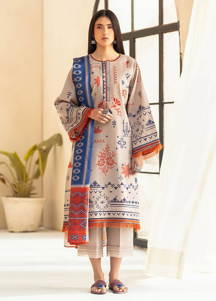Aaina by Bin Ilyas Embroidered Lawn Suit Unstitched 3 Piece BI25AL 81 B - Summer Collection