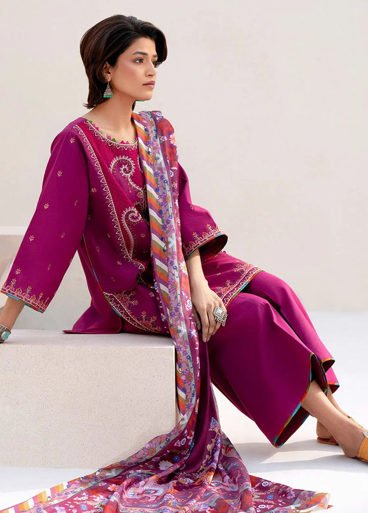 Aaina by Bin Ilyas Embroidered Lawn Suit Unstitched 3 Piece BI25AL 82 A - Summer Collection