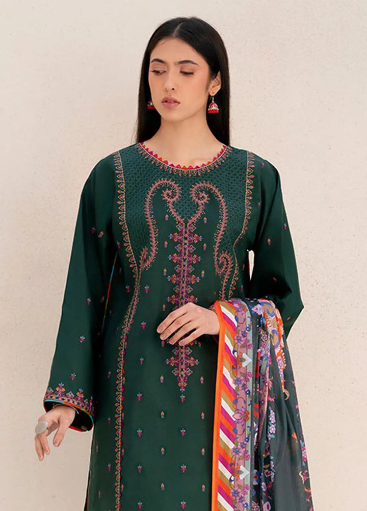 Aaina by Bin Ilyas Embroidered Lawn Suit Unstitched 3 Piece BI25AL 82 B - Summer Collection