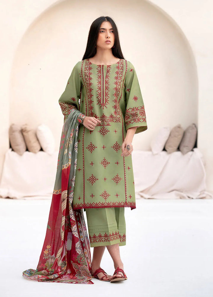 Aaina by Bin Ilyas Embroidered Lawn Suit Unstitched 3 Piece BI25AL 83 A - Summer Collection