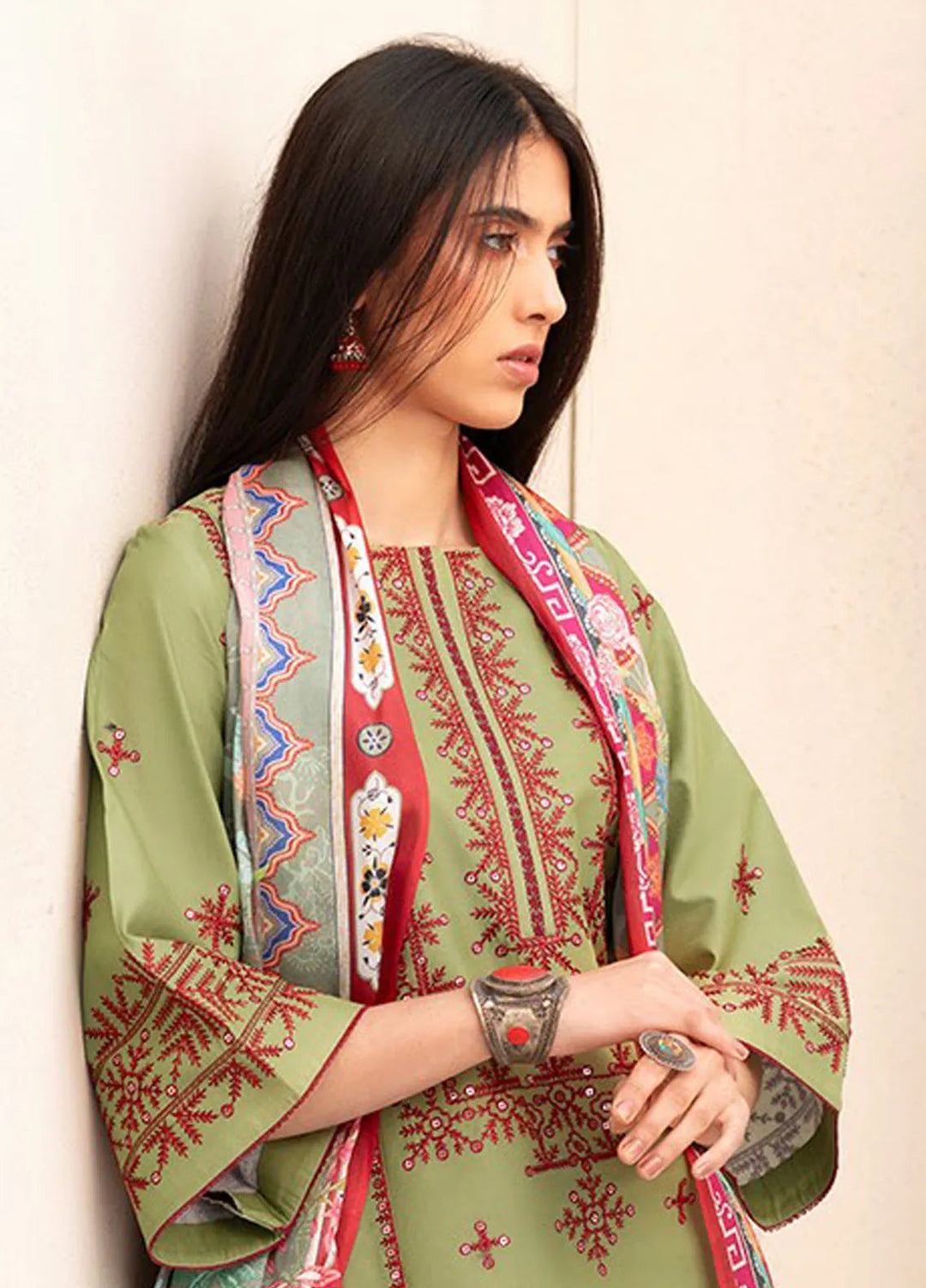 Aaina by Bin Ilyas Embroidered Lawn Suit Unstitched 3 Piece BI25AL 83 A - Summer Collection