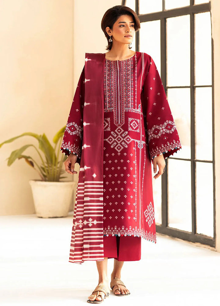 Aaina by Bin Ilyas Embroidered Lawn Suit Unstitched 3 Piece BI25AL 84 A - Summer Collection