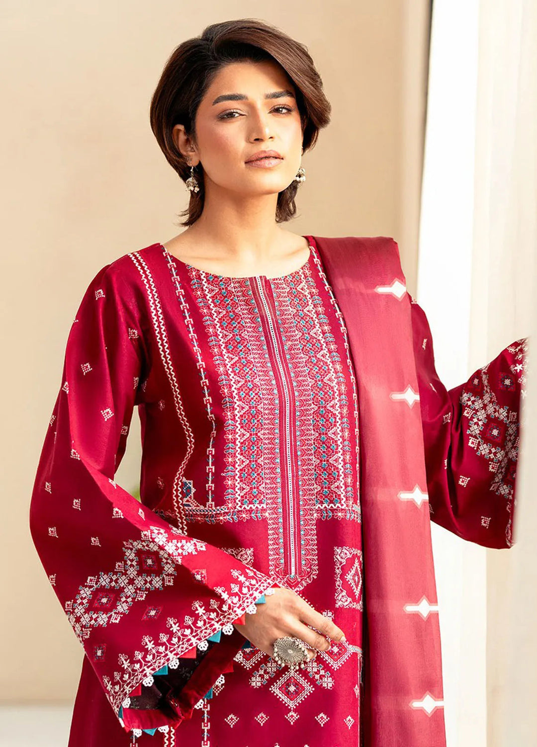 Aaina by Bin Ilyas Embroidered Lawn Suit Unstitched 3 Piece BI25AL 84 A - Summer Collection