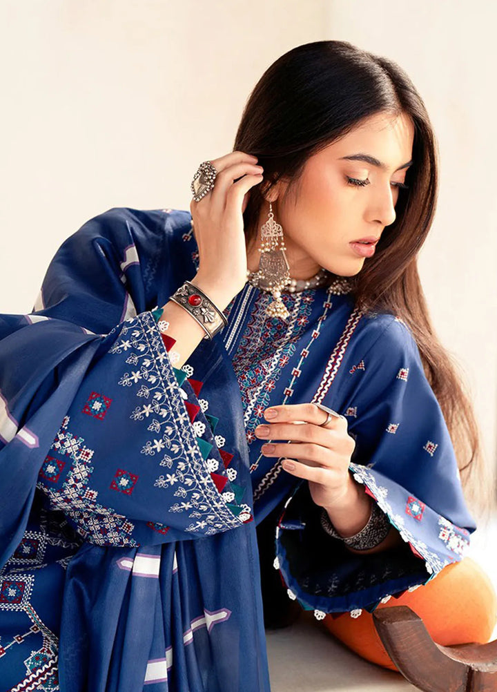 Aaina by Bin Ilyas Embroidered Lawn Suit Unstitched 3 Piece BI25AL 84 B - Summer Collection