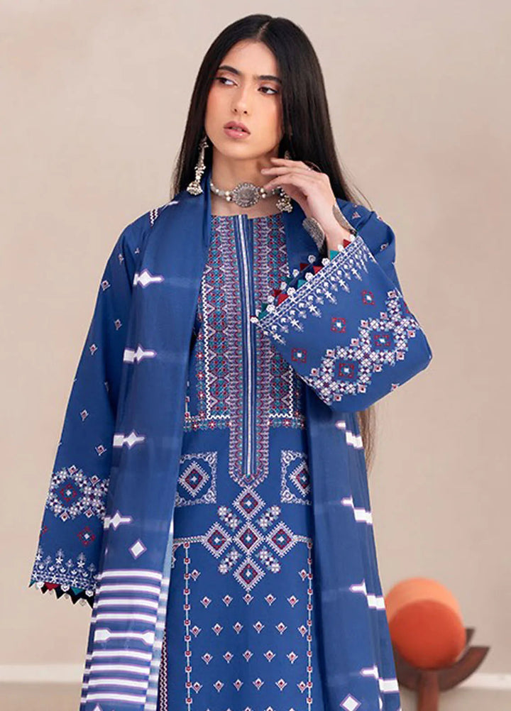 Aaina by Bin Ilyas Embroidered Lawn Suit Unstitched 3 Piece BI25AL 84 B - Summer Collection