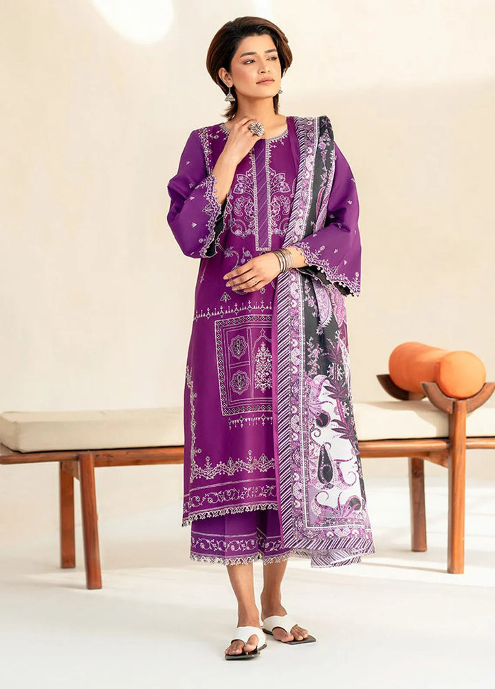 Aaina by Bin Ilyas Embroidered Lawn Suit Unstitched 3 Piece BI25AL 85 A - Summer Collection