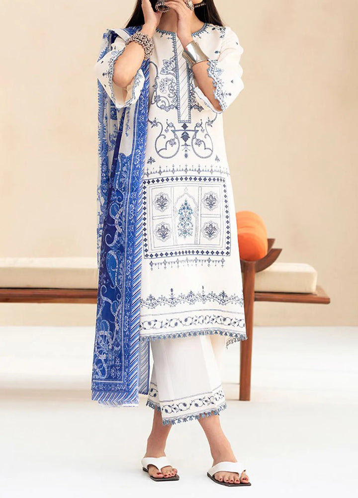 Aaina by Bin Ilyas Embroidered Lawn Suit Unstitched 3 Piece BI25AL 85 B - Summer Collection
