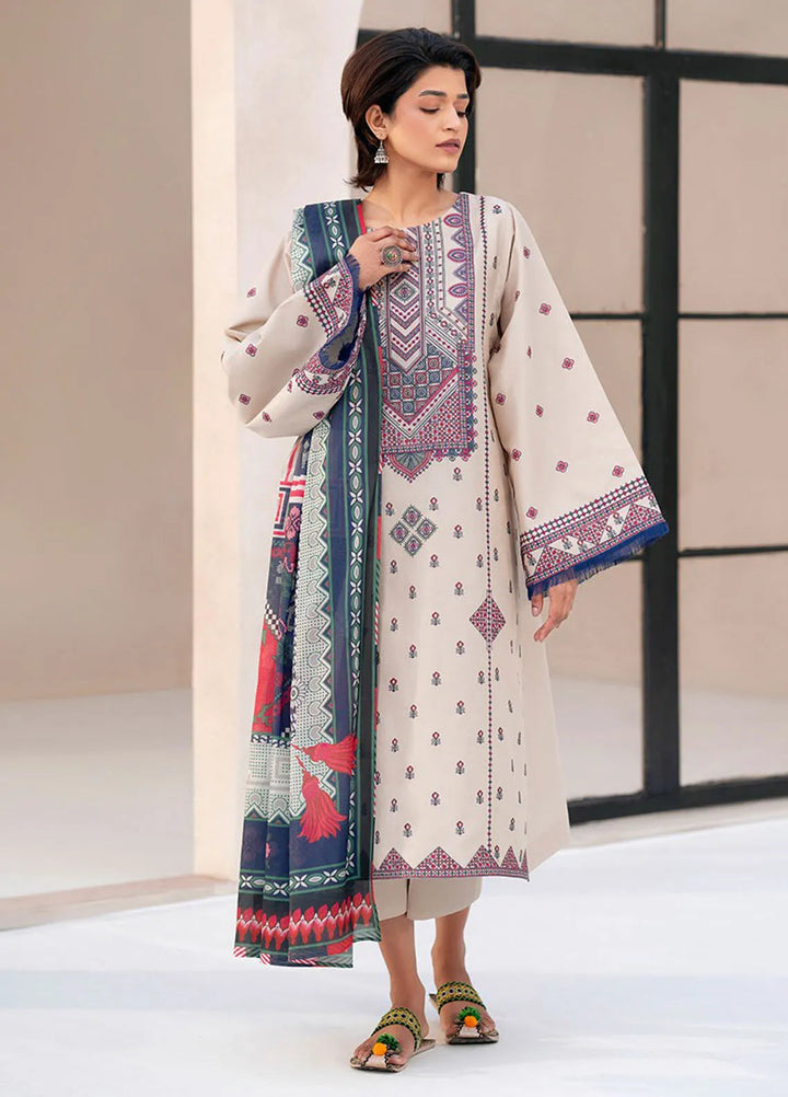 Aaina by Bin Ilyas Embroidered Lawn Suit Unstitched 3 Piece BI25AL 86 A - Summer Collection