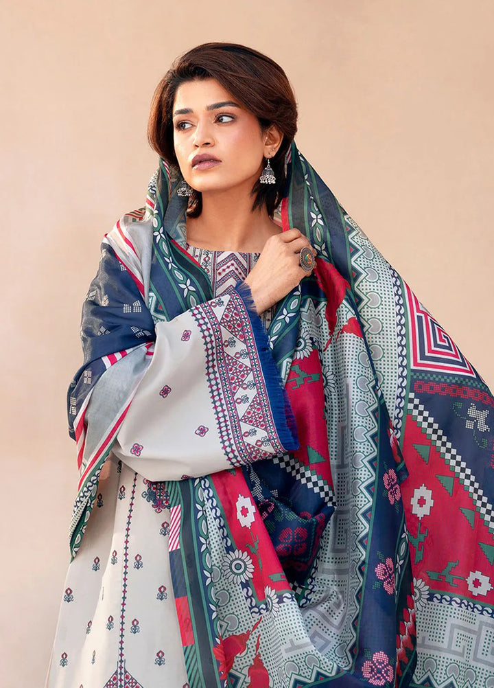 Aaina by Bin Ilyas Embroidered Lawn Suit Unstitched 3 Piece BI25AL 86 A - Summer Collection