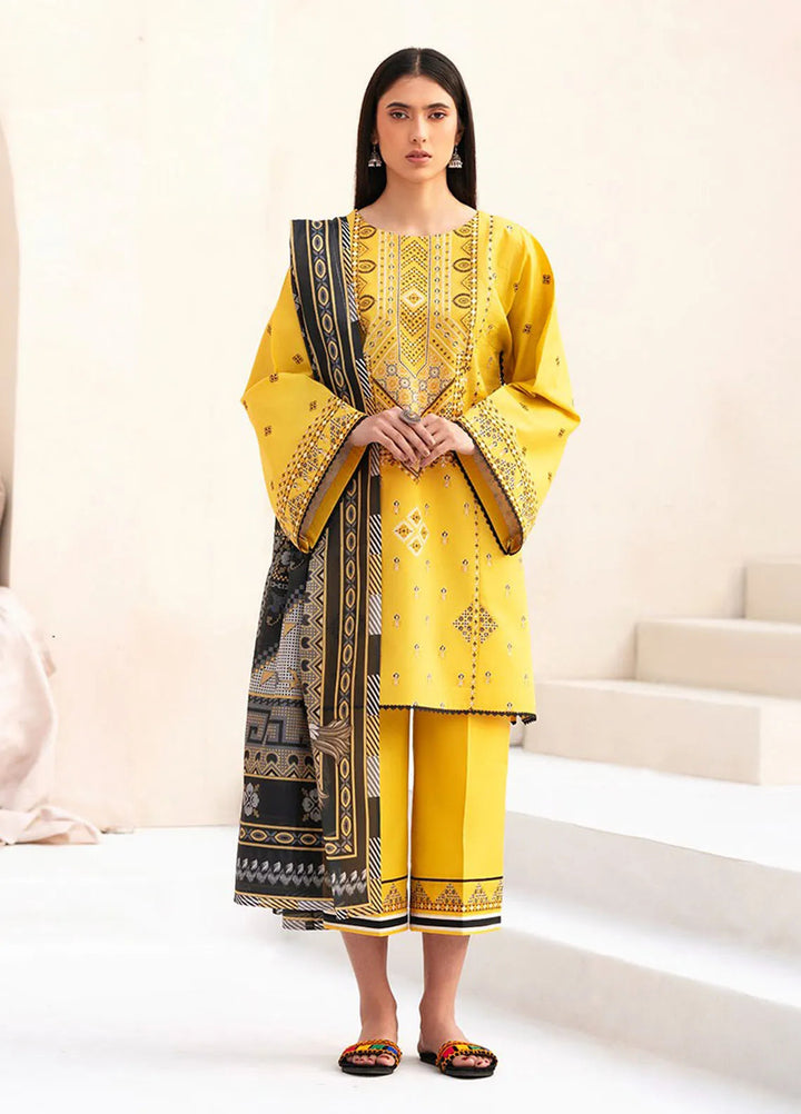 Aaina by Bin Ilyas Embroidered Lawn Suit Unstitched 3 Piece BI25AL 86 B - Summer Collection