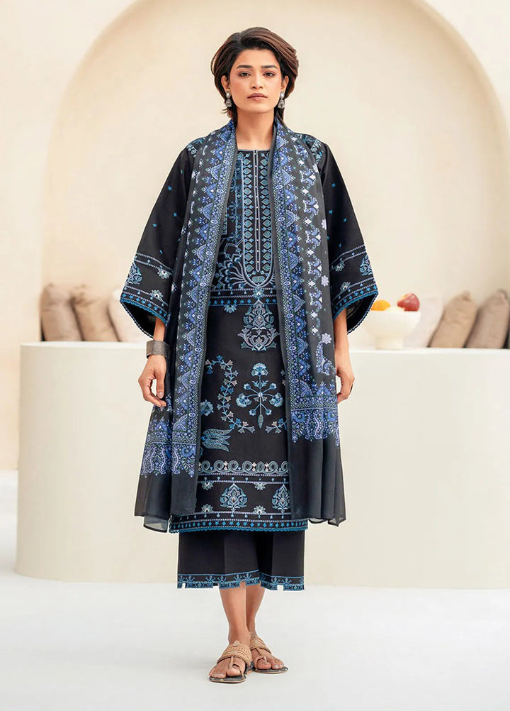 Aaina by Bin Ilyas Embroidered Lawn Suit Unstitched 3 Piece BI25AL 87 A - Summer Collection