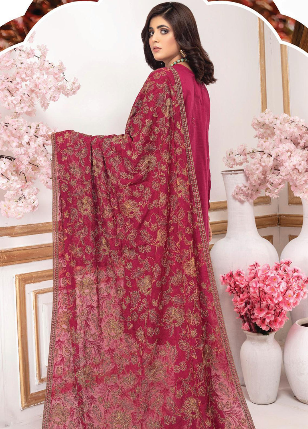 Aalaya Embroidered Lawn Suits Unstitched 3 Piece ALY22EL D-01 - Premium Collection