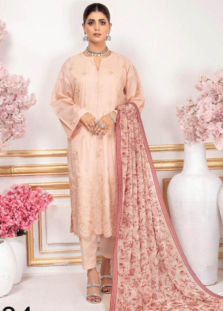 Aalaya Embroidered Lawn Suits Unstitched 3 Piece ALY22EL D-04 - Premium Collection