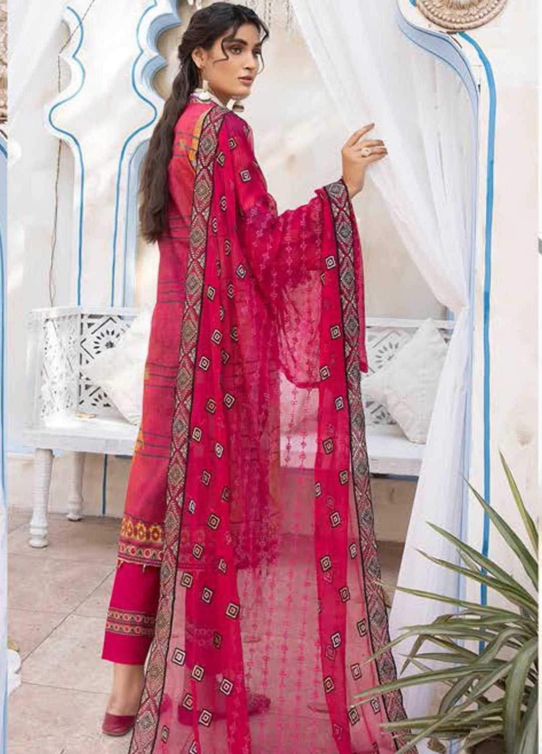 Aalaya Printed Lawn Suits Unstitched 3 Piece ALY22PL D-01 - Premium Collection