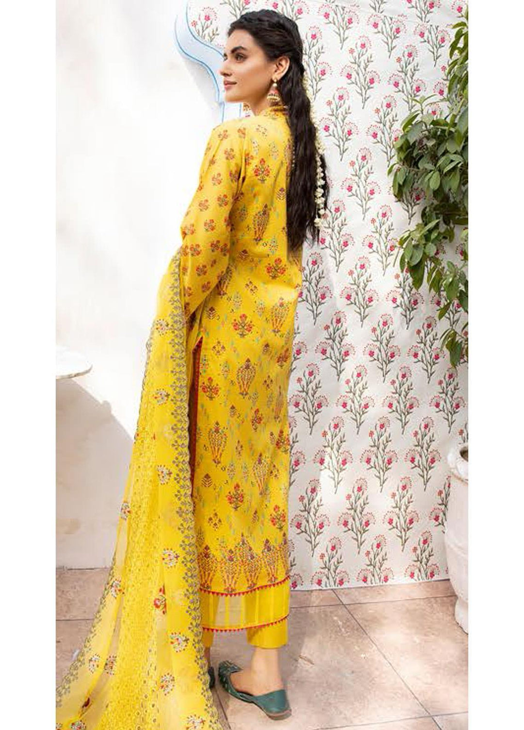 Aalaya Printed Lawn Suits Unstitched 3 Piece ALY22PL D-02 - Premium Collection